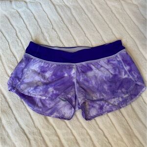 Lululemon Athletica Purple Athletic Shorts Tie-Dye